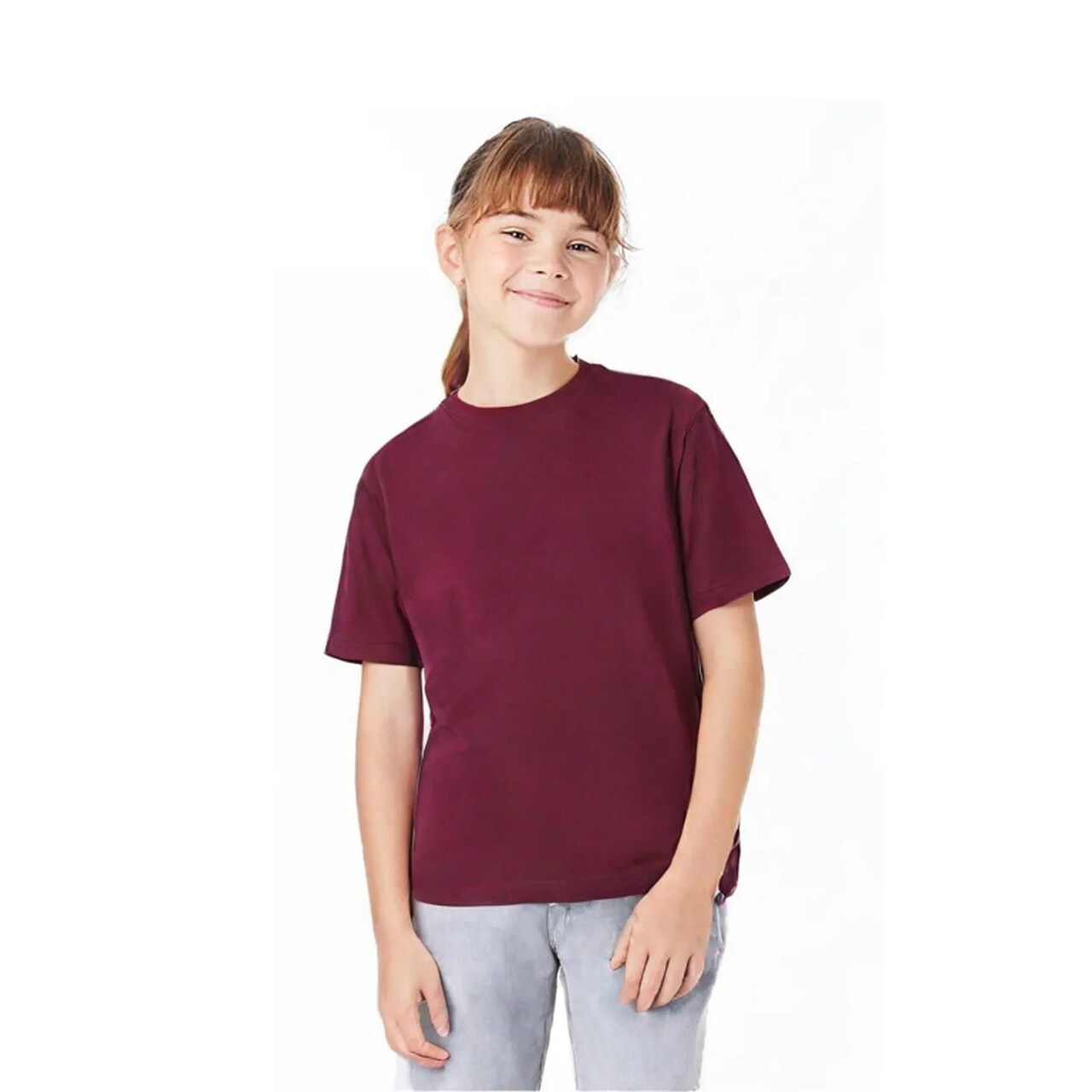 BELLA CANVAS Youth Heavyweight Short Sleeve Crewneck Tee 6 oz Relaxed Fit Cotton Kids T-Shirt